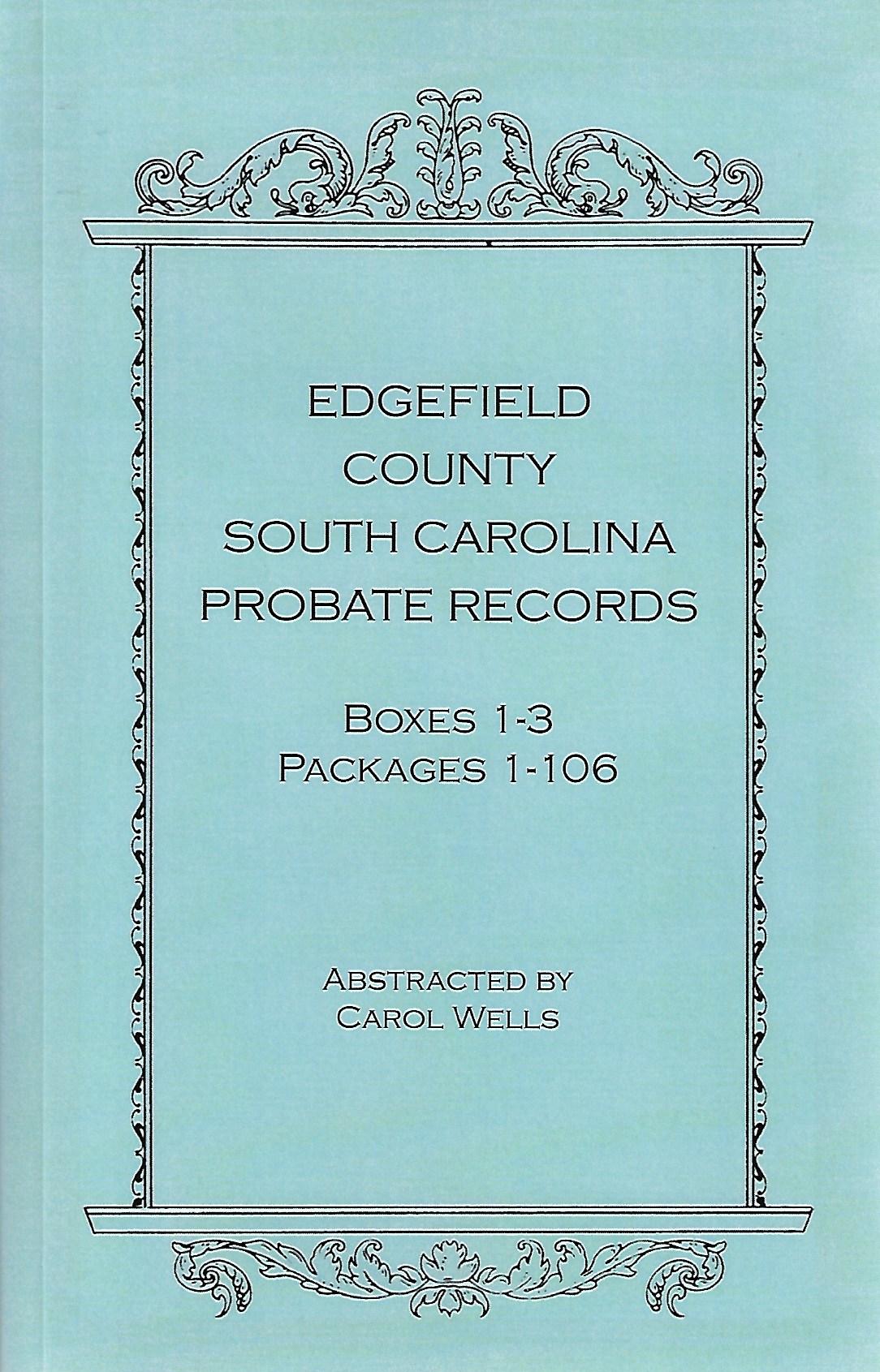 Edgefield County South Carolina Probate Records